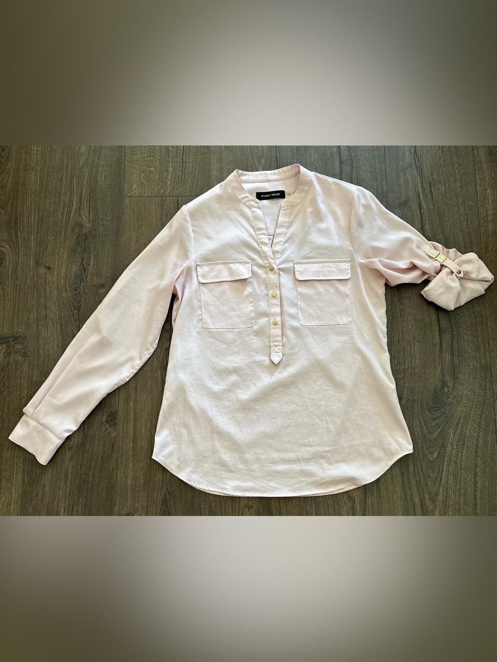Ivanka Trump Pale Pink Long-Sleeve Blouse